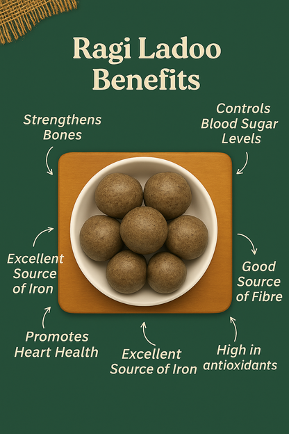 Ragi Ladoo (Calcium-Rich | Gluten-Free | Diabetic-Friendly)